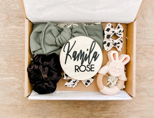 Sage Animal Print Box - Personalized